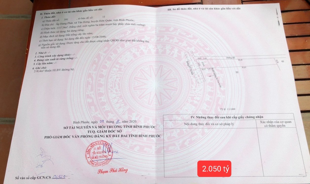 so hong rieng dat nen tho cu