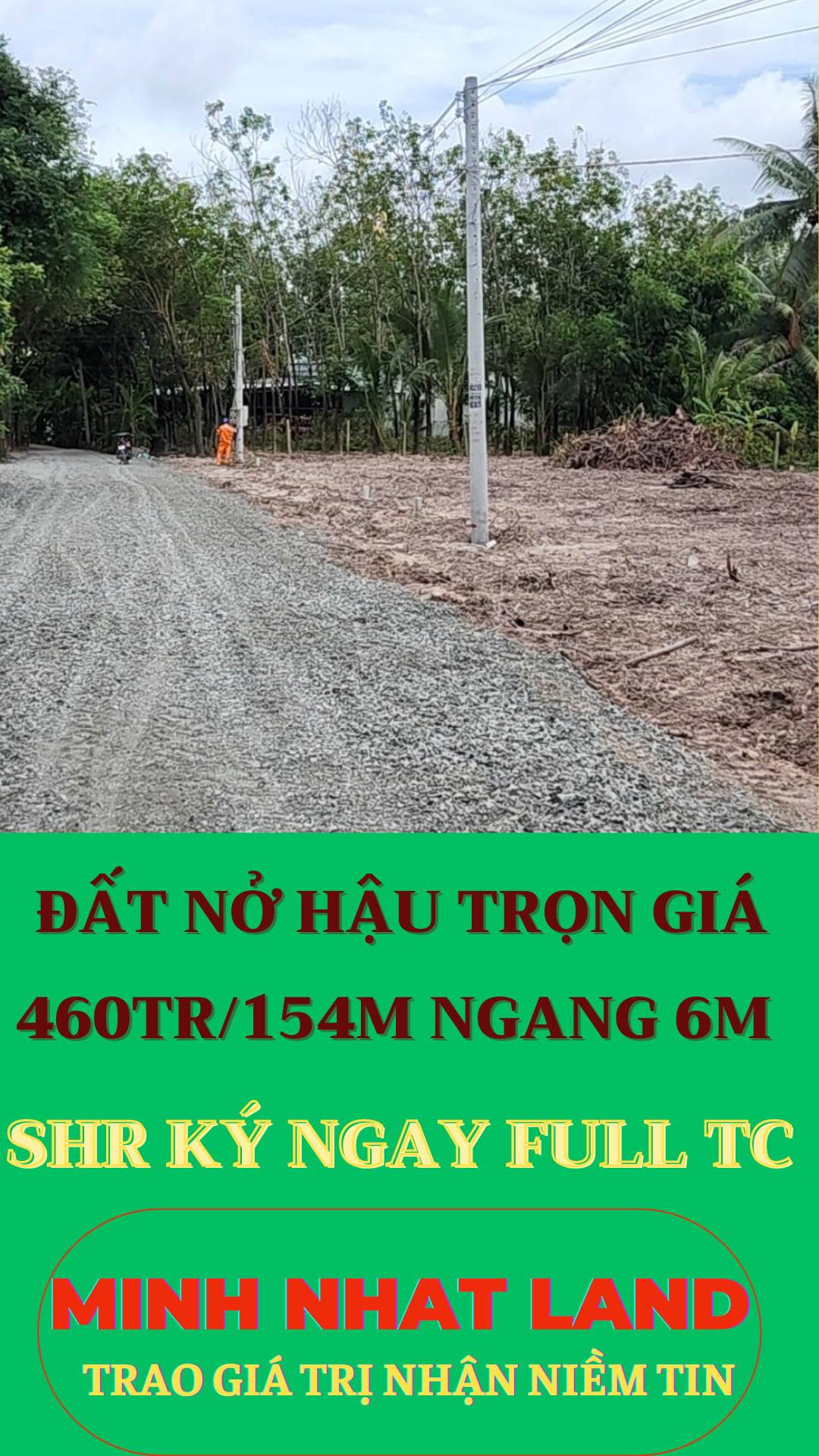 ĐẤT NỀN NỜ HẬU TRỌN GIÁ 450TR/154M